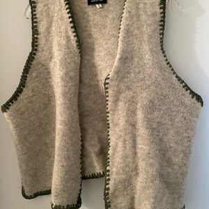 Eskandar wool blend vest tabard os